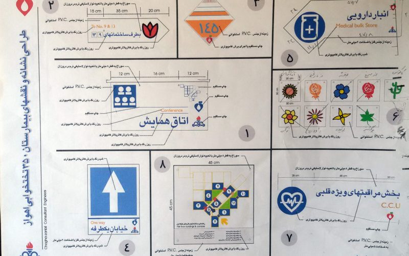شرح نشانه های بیمارستان اهواز